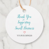 Handmade with Love QuoteDesign in Aquamarine Bedankjes Labels (Achterkant)