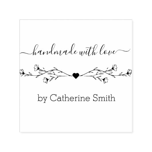 Handmade with Love Rubber Stamp Zelfinktende Stempel (Design)
