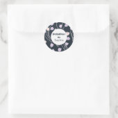 Handmade With Love Sketchy Floral Midnight Garden Ronde Sticker (Tas)