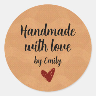 Handmade With Love Small Business Packaging Ronde Sticker