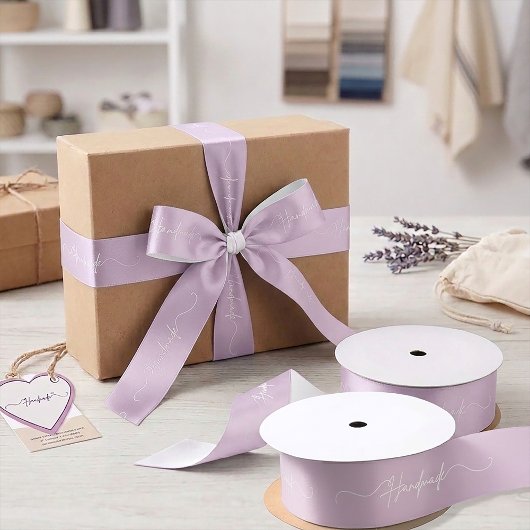 Handmade With Love Small Business Packaging Satin Satijnen Lint
