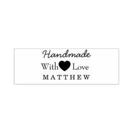 Handmade With Love Small Business Typography Zelfinktende Stempel