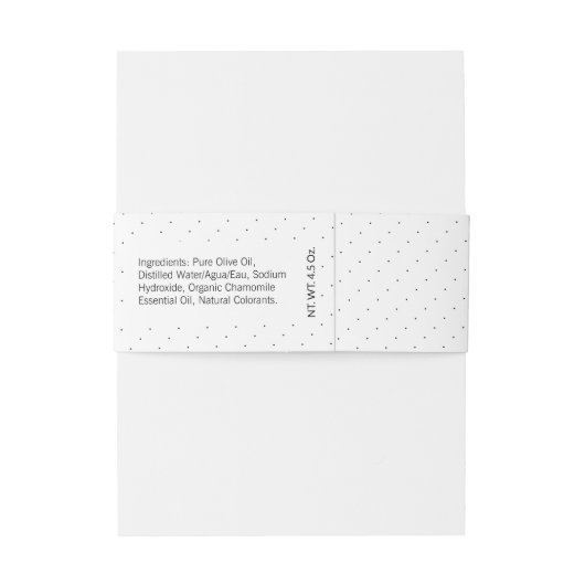 Handmade With Love Soap Band Wrap Uitnodigingen Wikkel (Achterkant Voorbeeld)