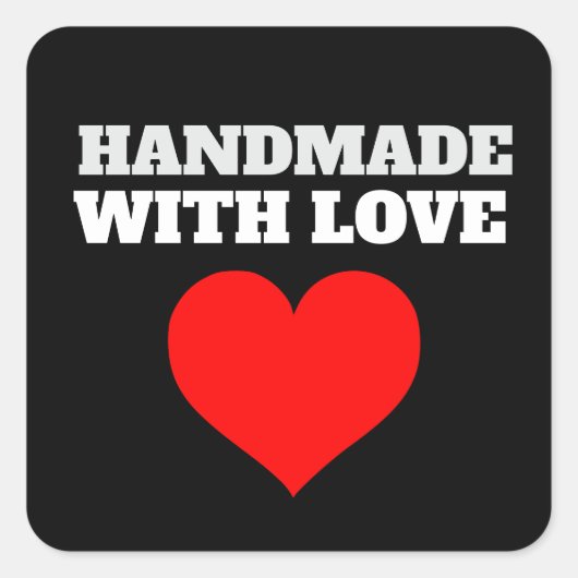 HANDMADE WITH LOVE Sticker STICKERS (Voorkant)