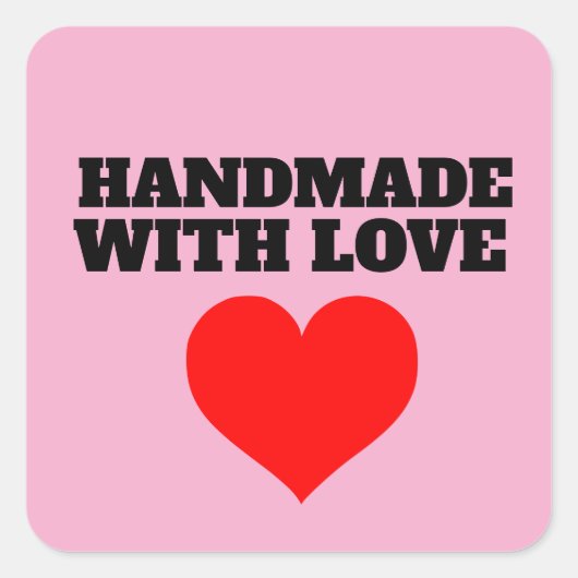 HANDMADE WITH LOVE STICKERS (Voorkant)
