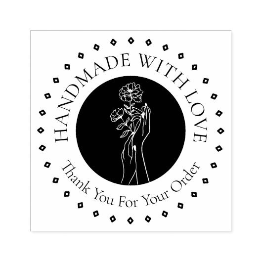HandMade With Love Thank You Rubberstempel (Afrduk)