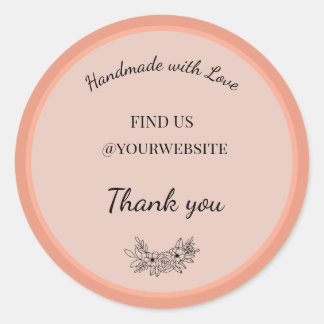 Handmade With Love Thank You Sticker Pack Small Bu