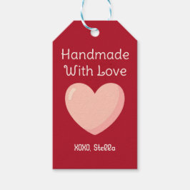 Handmade With Love Valentine Gift Tag Cadeaulabel