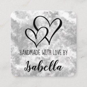 Handmade with Love Waterverf Kaart Vierkante Visitekaartje