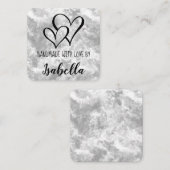 Handmade with Love Waterverf Kaart Vierkante Visitekaartje (Voorkant / Achterkant)