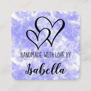 Handmade with Love Waterverf Kaart Vierkante Visitekaartje