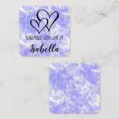 Handmade with Love Waterverf Kaart Vierkante Visitekaartje (Voorkant / Achterkant)