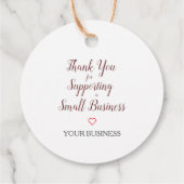 Handmade With Love Wreath Quote In Brown Bedankjes Labels (Achterkant)