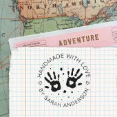Handmade With Love Your Shop And Name Rubberstempel