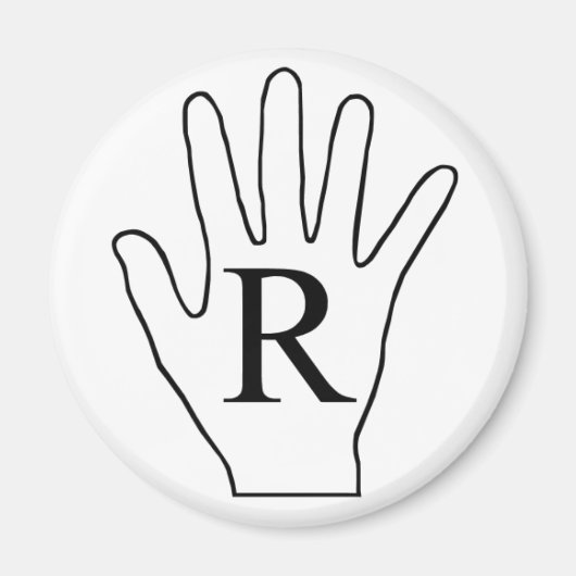 Handmagneet (rechts) magneet (Voorkant)