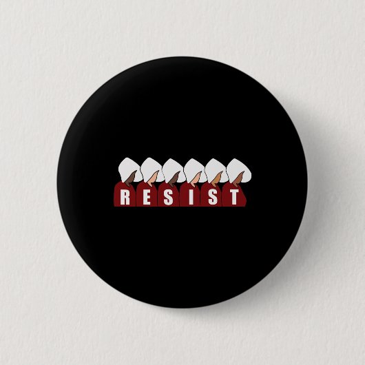 Handmaid Resist Feminist Protest 1 Ronde Button 5,7 Cm (Voorkant)