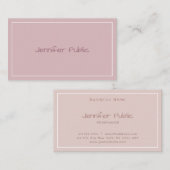 HandManuscript Elegant Colors Moderne Sjabloon Visitekaartje (Voorkant / Achterkant)