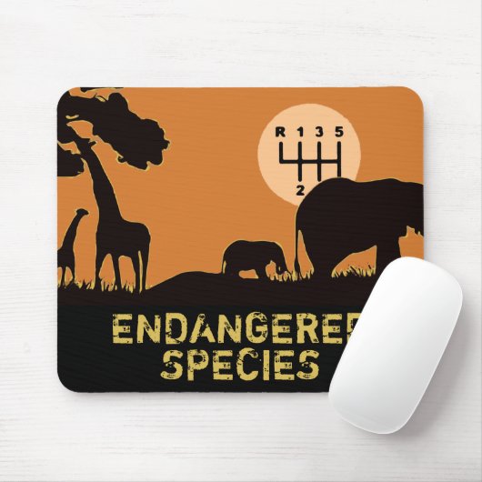 HANDMATIG - bedreigd Muismat (Met muis)