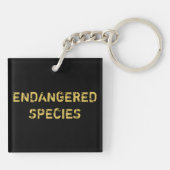 HANDMATIG - bedreigd Sleutelhanger (Achterkant)