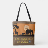 HANDMATIG - bedreigd Tote Bag (Achterkant)