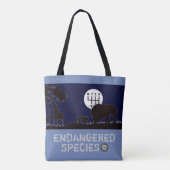 HANDMATIG - bedreigd Tote Bag (Achterkant)
