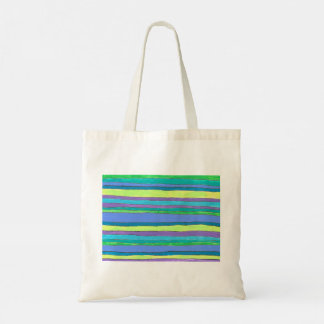 Handmatig gekleurd, gestreept design tote bag