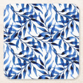 Handmatig gekleurd inktpatroon Waterverf Kartonnen Onderzetters (Voorkant)