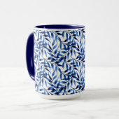 Handmatig gekleurd inktpatroon Waterverf Mok (Voorkant links)