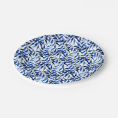 Handmatig gekleurd inktpatroon Waterverf Papieren Bordje (Gekanteld)