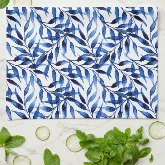 Handmatig gekleurd inktpatroon Waterverf Theedoek (Gevouwen)