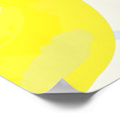 Handmatig gekleurd Lemon Blue Baby shower Welkomst Poster (Hoek)