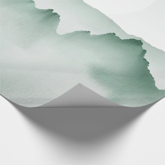 Handmatig gekleurd Waterverf berglandschap Cadeaupapier (Hoek)