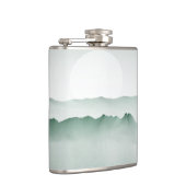 Handmatig gekleurd Waterverf berglandschap Heupfles (Rechts)