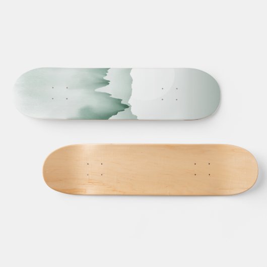 Handmatig gekleurd Waterverf berglandschap Persoonlijk Skateboard (Horizontaal)