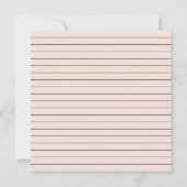 Handmatig gelaten sparen de Datum Blush Roze Kaart (Achterkant)