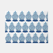 Handmatig geschilde blauwe gember jar Doormat Rug Deurmat (Voorkant)