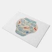 Handmatig geschilderd blauw gember deurmat (Schuin)