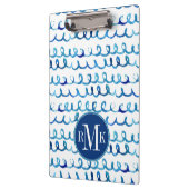 Handmatig geschilderd blauw Waterverf avy patroon Klembord (Links)