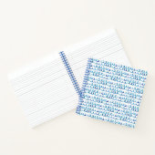 Handmatig geschilderd blauw Waterverf avy patroon Notitieboek (Binnen)