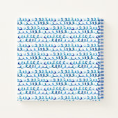 Handmatig geschilderd blauw Waterverf avy patroon Notitieboek (Achterkant)