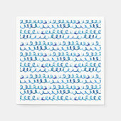 Handmatig geschilderd blauw Waterverf avy patroon Servet (Voorkant)