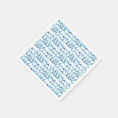 Handmatig geschilderd blauw Waterverf avy patroon Servet (Hoek)