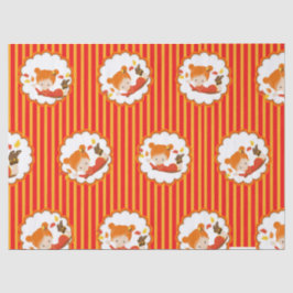 Handmatig geschilderd herfstpapier voor Schattig m Tissuepapier