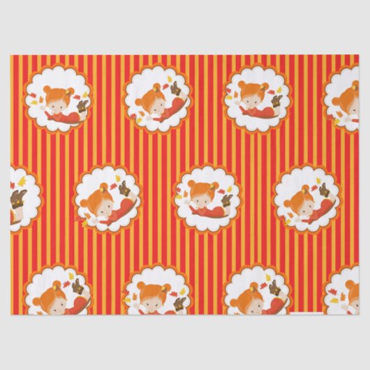 Handmatig geschilderd herfstpapier voor Schattig m Tissuepapier (Voorkant)