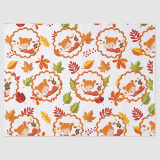 Handmatig geschilderd herfstpapier voor Schattig m Tissuepapier (Voorkant)