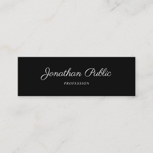 Handmatig handschrift modern Eenvoudig design eleg Mini Visitekaartje (Voorkant)