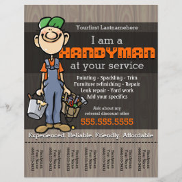 Handmatig Man.Carpenter.Plumber.Painter.Yard-werk Flyer