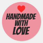 HANDMATIG MET LOVE RONDE STICKERS (Voorkant)