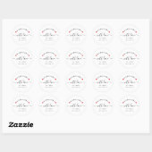 HANDMATIG MET VERLIES AANGEPAST, modern Script Cad Ronde Sticker (Vel)