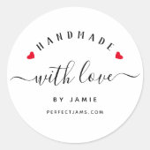 HANDMATIG MET VERLIES AANGEPAST, modern Script Cad Ronde Sticker (Voorkant)